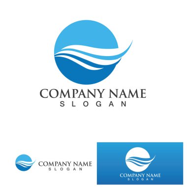 Wave logo and symbol water image. Sea, ocean, river surface.
