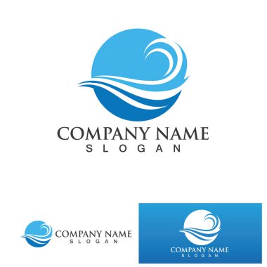 Wave logo and symbol water image. Sea, ocean, river surface.