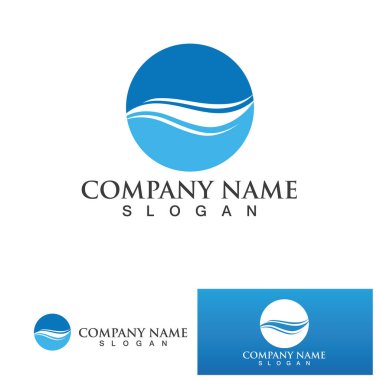 Wave logo and symbol water image. Sea, ocean, river surface.