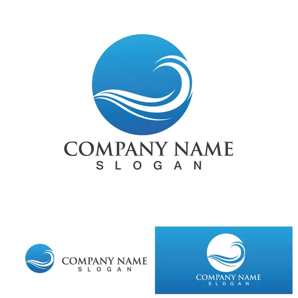 Wave Logo Symbol Water Image Sea Ocean River Surface —  Vetores de Stock