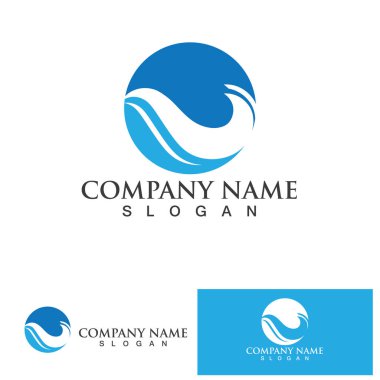 Water wave logo and symbol beach 