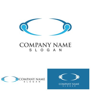 Wire World Logo Şablonu vektör çizimi