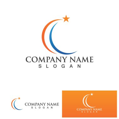 C Circle swoosh ring logo Template vector icon design