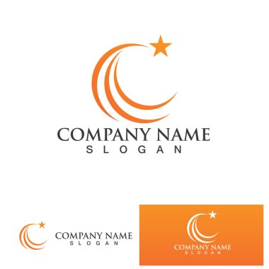 C Circle swoosh ring logo Template vector icon design