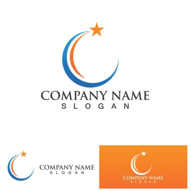 C Circle swoosh ring logo Template vector icon design