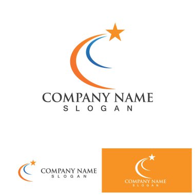 C Circle swoosh ring logo Template vector icon design