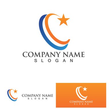 C Circle swoosh ring logo Template vector icon design