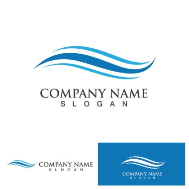 Su dalgası simgesi vektör çizim logosu