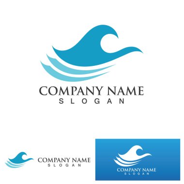 wave water beach  logo and symbol Vector Illustration