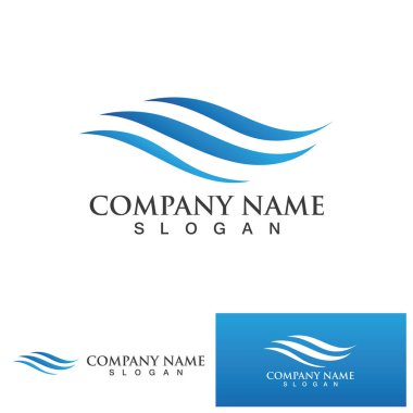 wave water beach  logo and symbol Vector Illustration