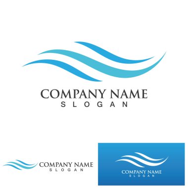 wave water beach  logo and symbol Vector Illustration