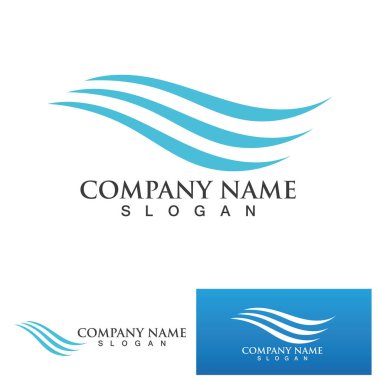 wave water beach  logo and symbol Vector Illustration