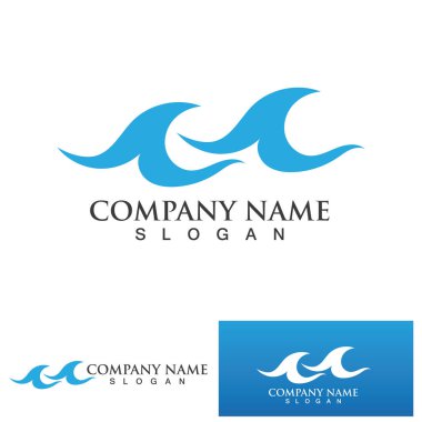 wave water beach  logo and symbol Vector Illustration