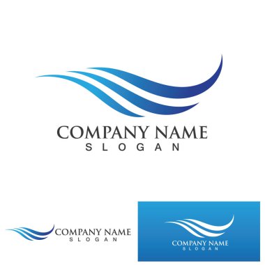 wave water beach  logo and symbol Vector Illustration