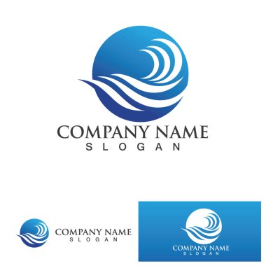 wave water beach  logo and symbol Vector Illustration