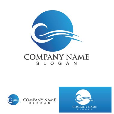 wave water beach  logo and symbol Vector Illustration