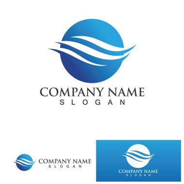 wave water beach  logo and symbol Vector Illustration