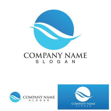 wave water beach  logo and symbol Vector Illustration