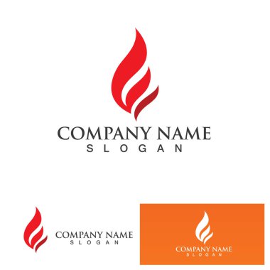 ateş alev logosu vektör tasarım şablonu
