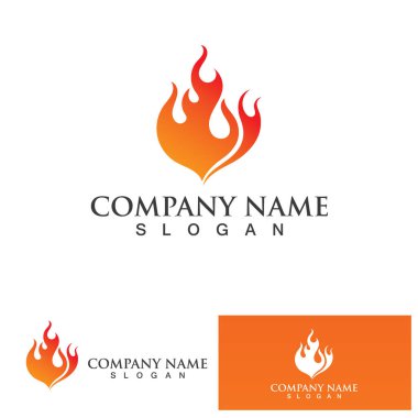 ateş alev logosu vektör tasarım şablonu