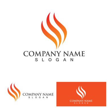 ateş alev logosu vektör tasarım şablonu