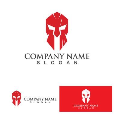 Spartan gladiator helmet logo vector