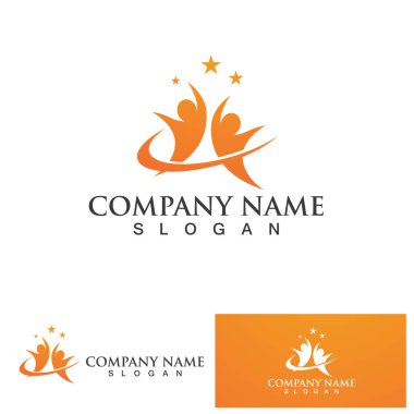 People star logo and success logo