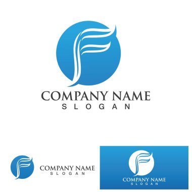 F logosu ve sembol vektör simgesi
