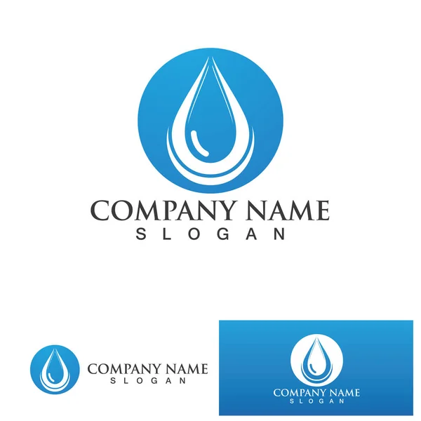 Waterdruppel Logo Template Vector Illustratie Ontwerp — Stockvector