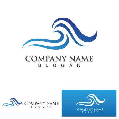 su dalgası logo tasarım şablonu