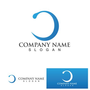 su dalgası logo tasarım şablonu