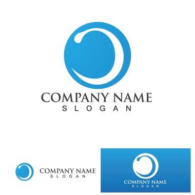 su dalgası logo tasarım şablonu