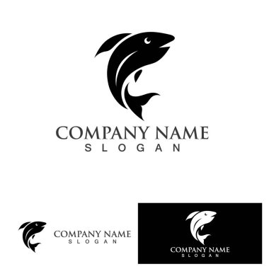 Balık soyut simge tasarım logo şablonu, balıkçılık kulübü veya çevrimiçi dükkanın yaratıcı vektör sembolü.  