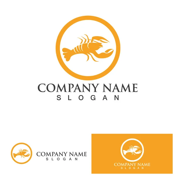 Meeresfrüchte Logo Und Symbolvektor — Stockvektor