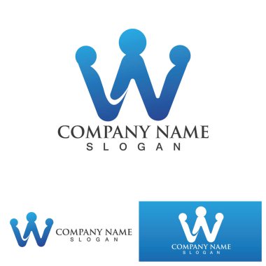 W Aile Bakımı logosu ve sembol vektörü