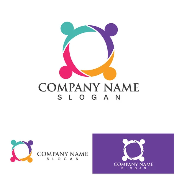 Community Logo Design Template Voor Teams Groups Network Social Icon — Stockvector