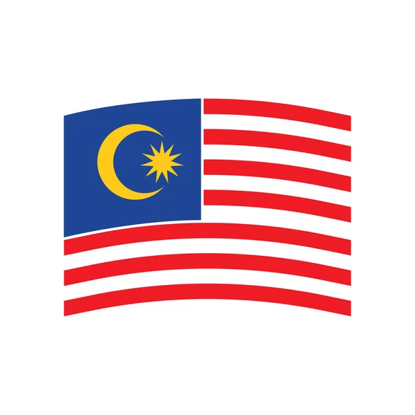 Malaysia Flag Vector Icon Design Illustration — Stock Vector