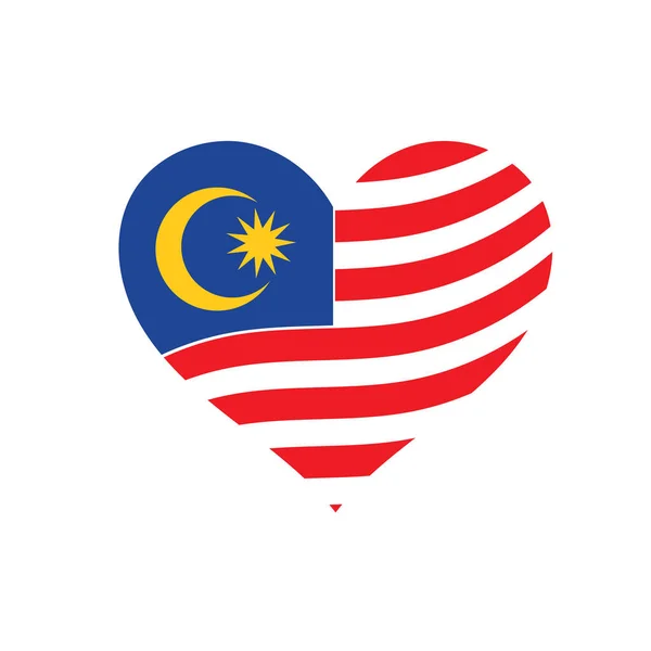 Ilustrasi Desain Ikon Vektor Bendera Malaysia - Stok Vektor