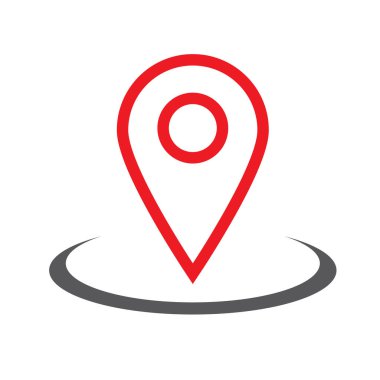 Konum noktası simgesi vektör çizimi