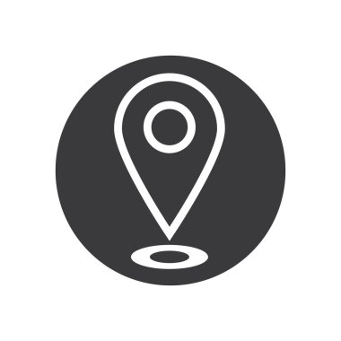 Konum noktası simgesi vektör çizimi