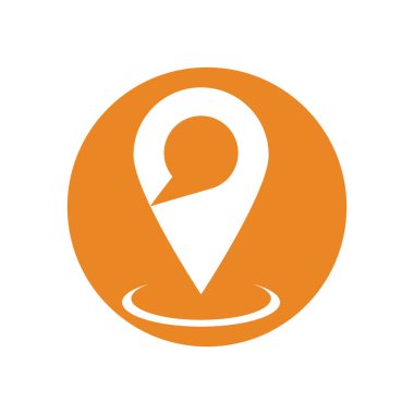 Konum noktası simgesi vektör çizimi