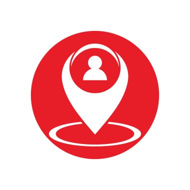 Konum noktası simgesi vektör çizimi