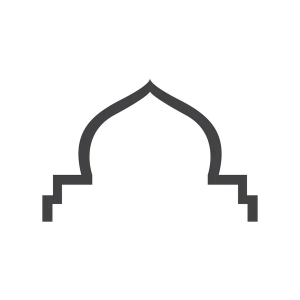 Ikon Vektor Jendela Masjid - Stok Vektor