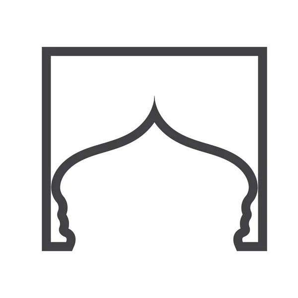 Mosque Window Vector Icon — Stock Vector