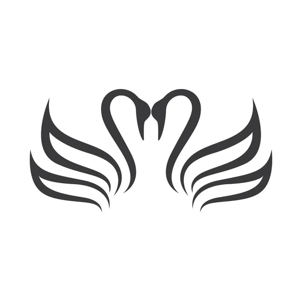 Swan Icon Template Vector Ilustração — Vetor de Stock