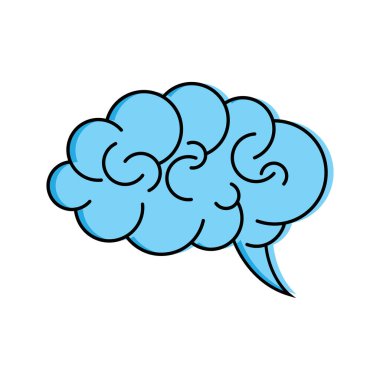 Sağlık Beyni Vektörü İllüstrasyon Simgesi Şablonu