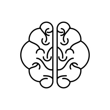 Sağlık Beyni Vektörü İllüstrasyon Simgesi Şablonu