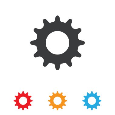 Vites simgesi vektörü ayarlandı. Saat gibi işleyen tabela koleksiyonu. Mekanik sembolü.