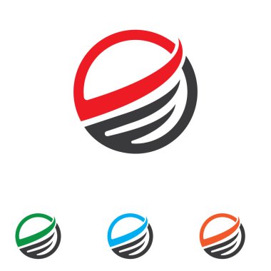 Kanat Falcon kuş logo şablonu vektörü