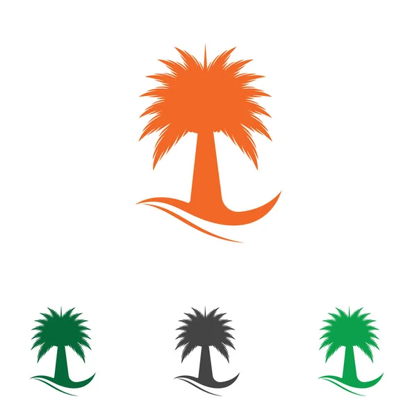 Templat Logo Vektor Ikon Pohon Tanggal - Stok Vektor